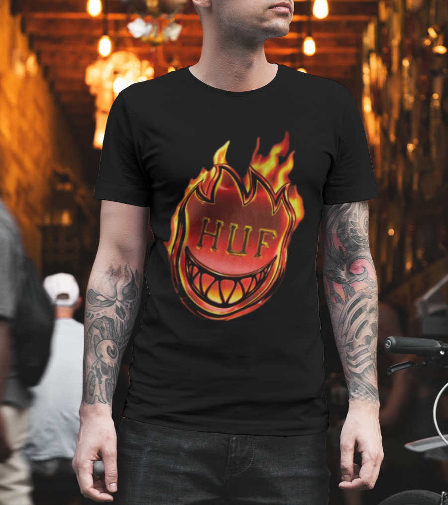 Huf X Spitfire Flame Galaxies Collaboration With Iconic Smiling T-Shirt