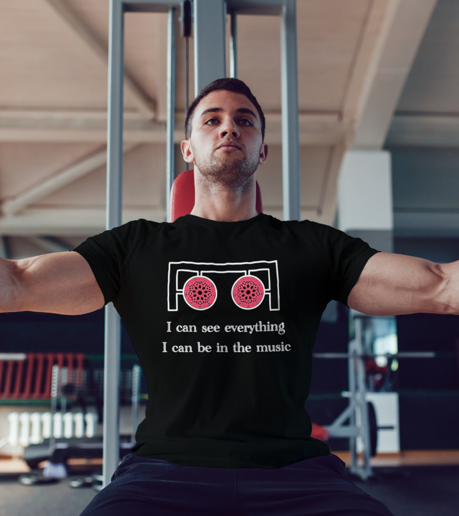 I Can See Everything I Can Be In The Music Two Abstract Red Circles T-Shirt