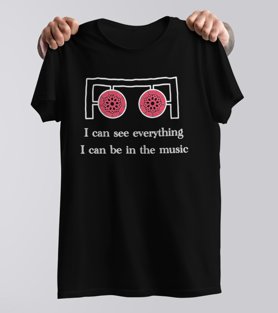 I Can See Everything I Can Be In The Music Two Abstract Red Circles T-Shirt