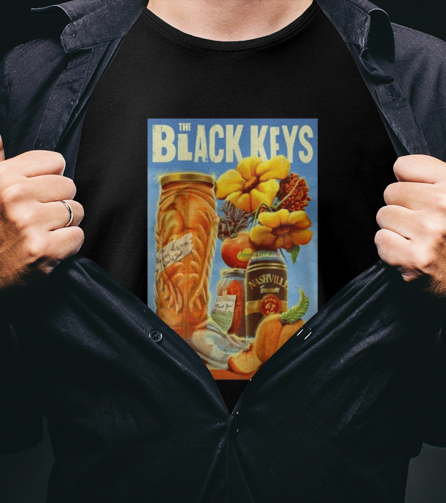 The Black Keys Nashville 2026 Boots Jars Pumpkins Flowers T-Shirt