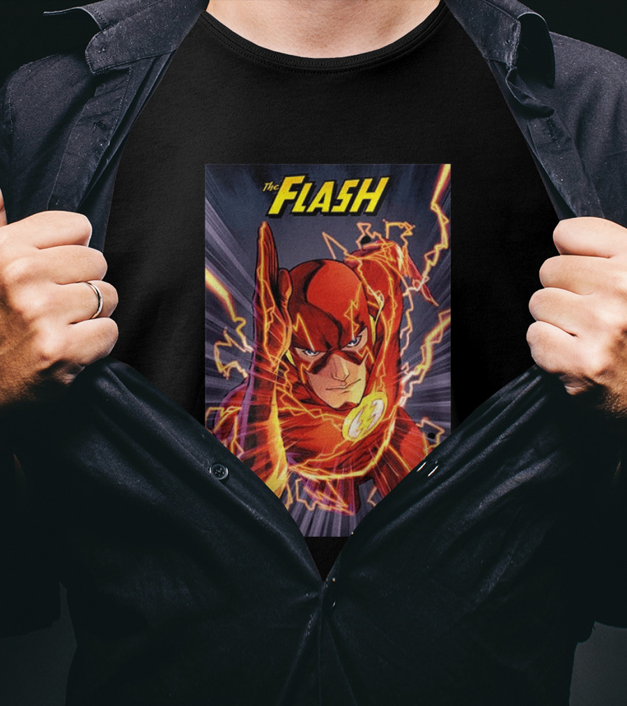 The Flash DC Comics Superhero Lightning Speedburst T-Shirt