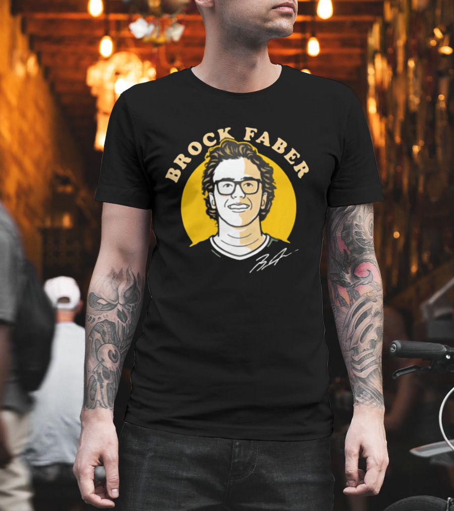 Brock Faber Minnesota Wild Comicstyle T-Shirt