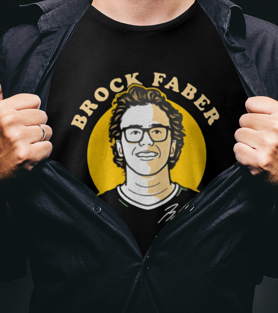 Brock Faber Minnesota Wild Comicstyle T-Shirt