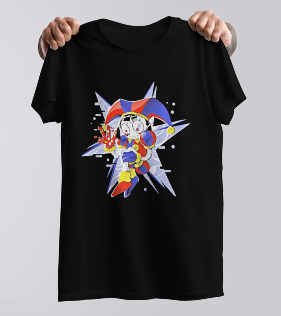 Classic Pixel Jester Glitch Retro Arcade T-Shirt