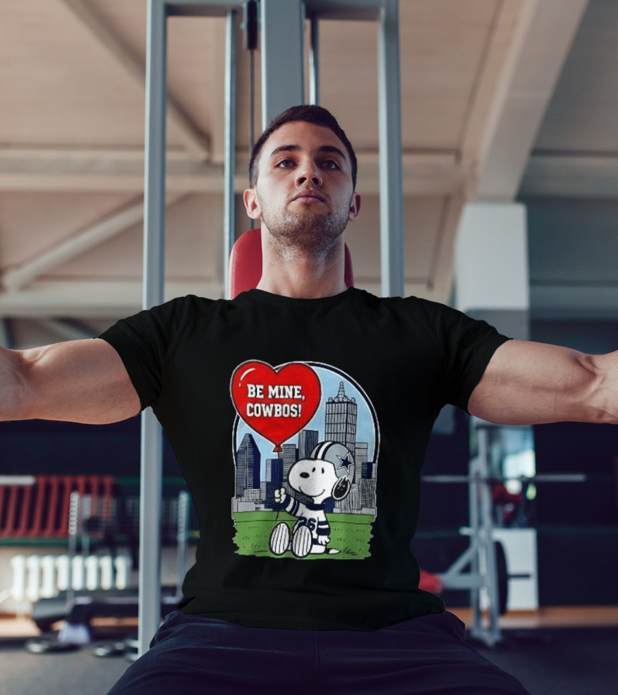 Dallas Cowboys Snoopy Be Mine Valentine 2026 Skyline T-Shirt