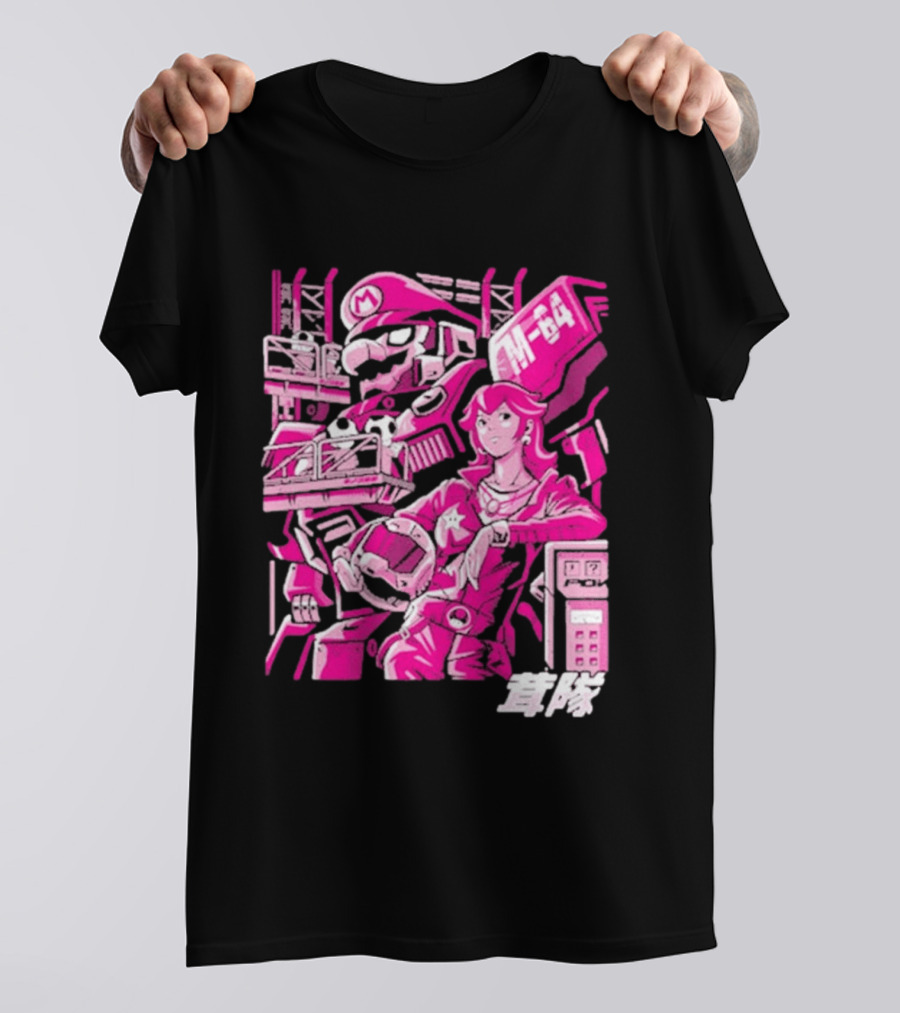 Turtle Destroyer M 64 Japanese Manga Style Mario Kart T-Shirt