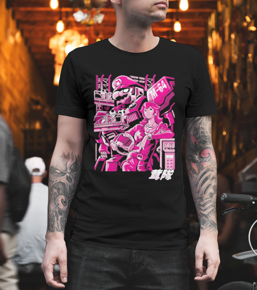 Turtle Destroyer M 64 Japanese Manga Style Mario Kart T-Shirt