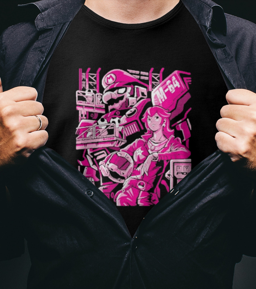 Turtle Destroyer M 64 Japanese Manga Style Mario Kart T-Shirt