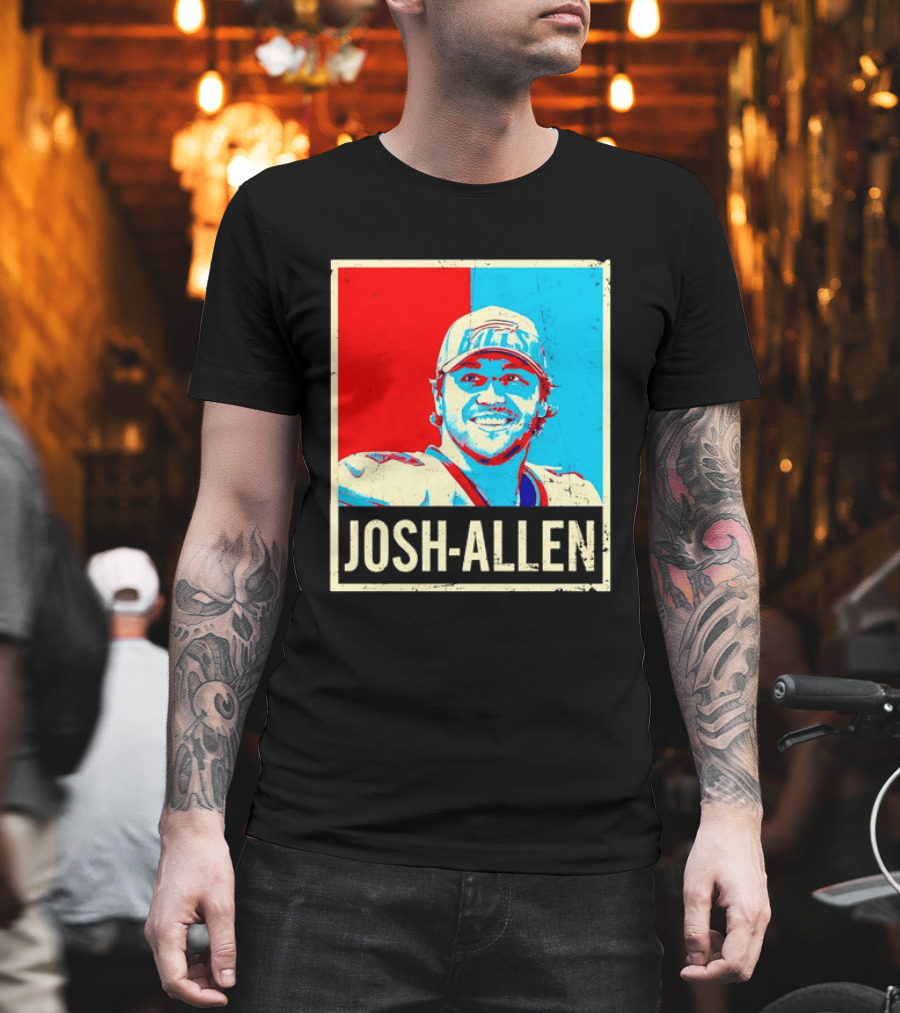 Distressed Josh Allen Buffalo Bills Pop T-Shirt