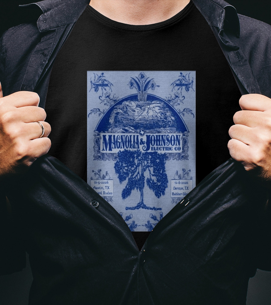 Magnolia And Johnson Electric Co Austin TX Wizard Rodeo Denton TX Rubber Gloves Dec 5 6 2026 T-Shirt