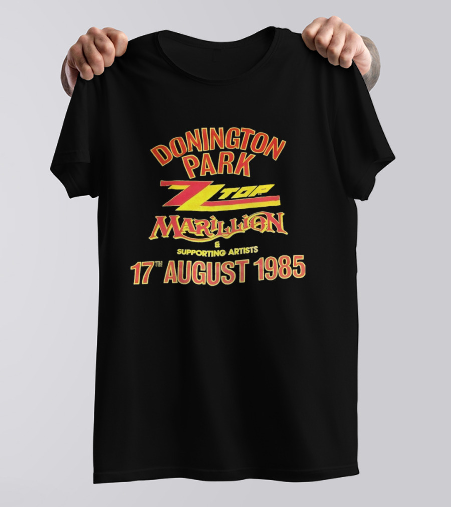 Donington Park ZZ Top Marillion 17 August 1985 Concert Supporting Artists T-Shirt
