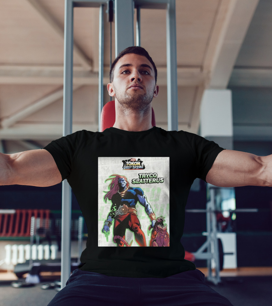 Marvel Tokon First Strike Tryco Slatterus Character With Creature T-Shirt