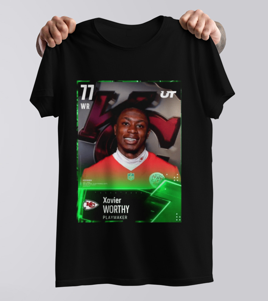 Xavier Worthy Kansas City Chiefs WR 77 Playmaker UT NFL T-Shirt