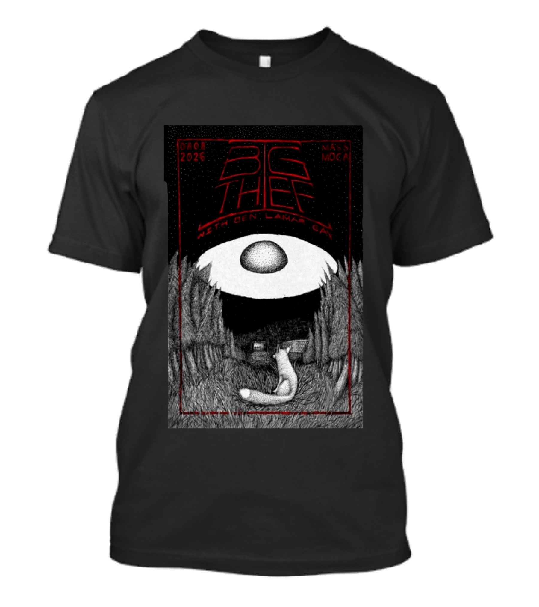 Big Thief North Adams MA August 8 2026 With Ben Lamar Gay MASS MoCA T-Shirt