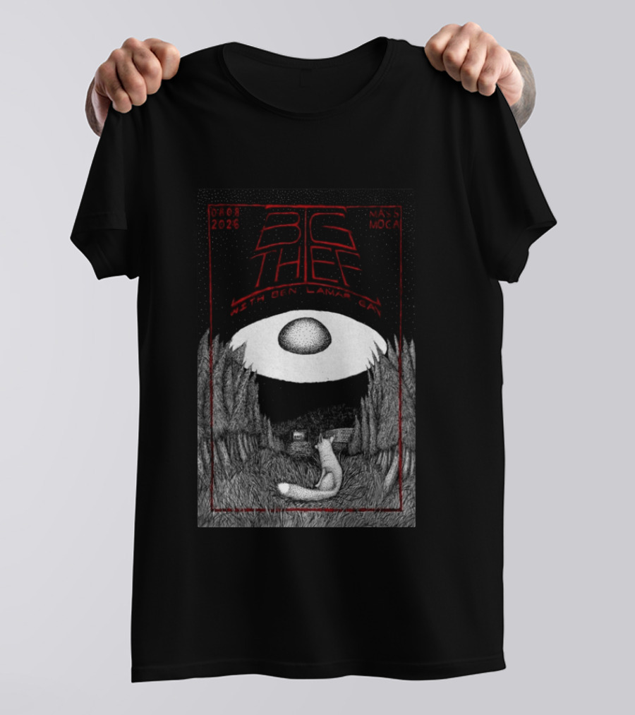 Big Thief North Adams MA August 8 2026 With Ben Lamar Gay MASS MoCA T-Shirt