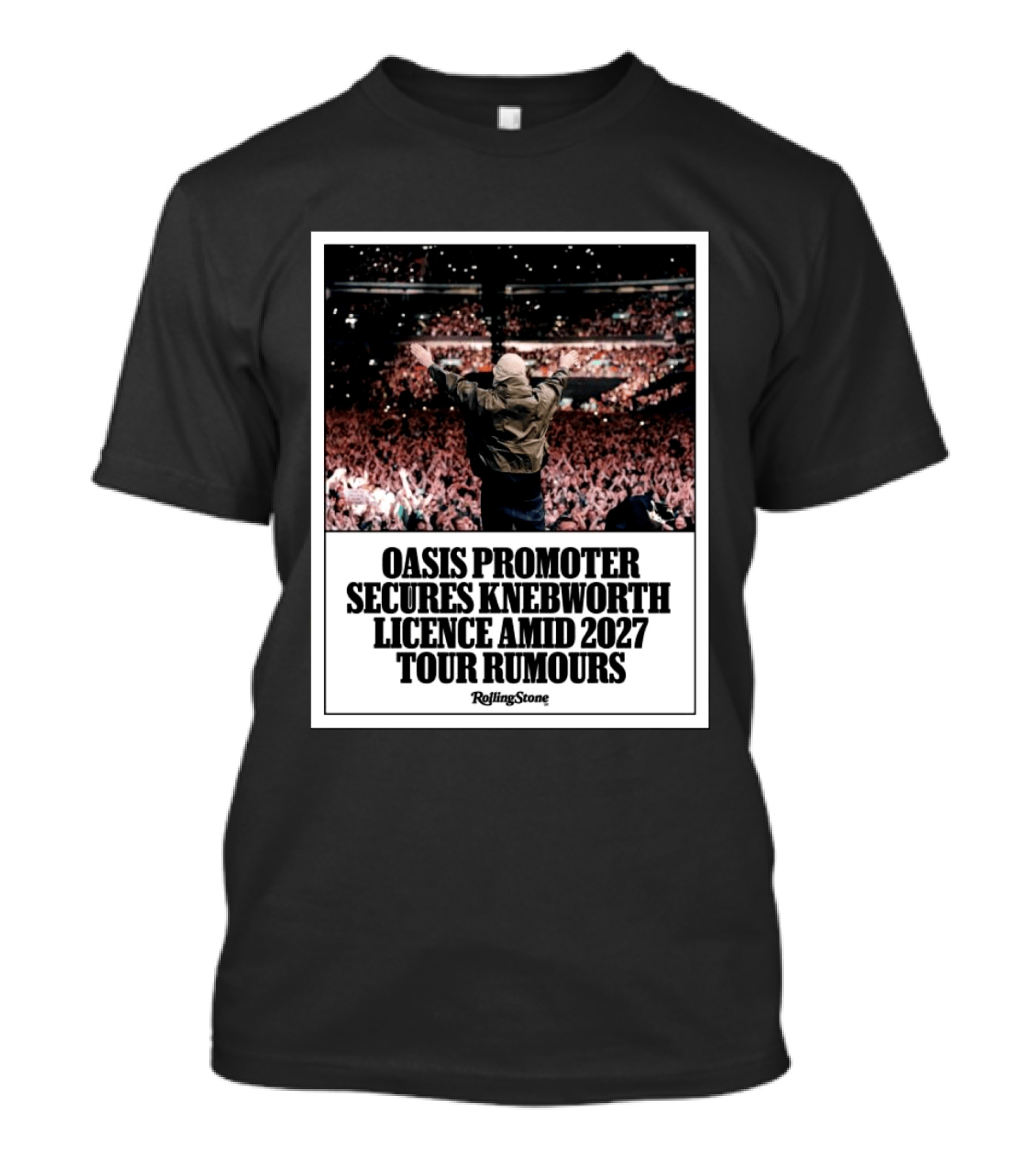 Rolling Stone Oasis Promoter Secures Knebworth Licence Amid 2027 Tour Rumours T-Shirt