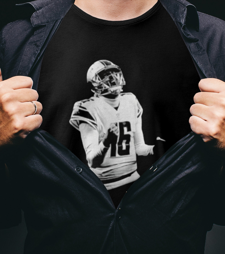 Original Detroit Lions Jared Goff 16 Quarterback MVP Player Autograph T-Shirt