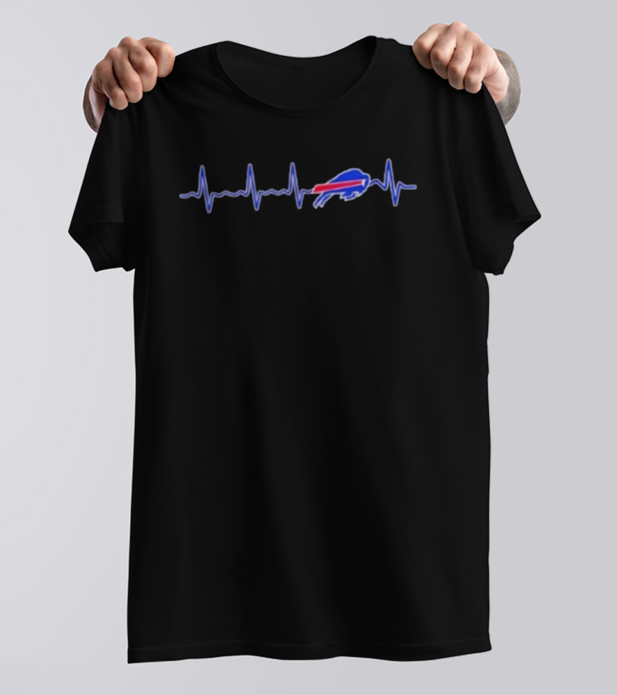 Buffalo Bills Heartbeat Love For Football Original Fans T-Shirt