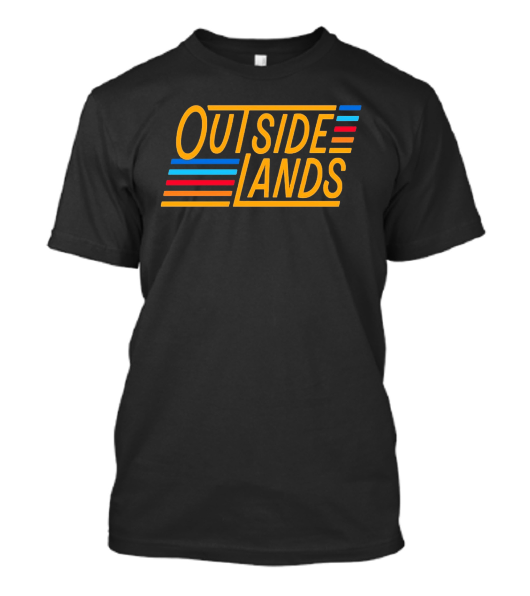 OUTSIDE LANDS Music And Arts Festival Stripes Retro Colorful T-Shirt