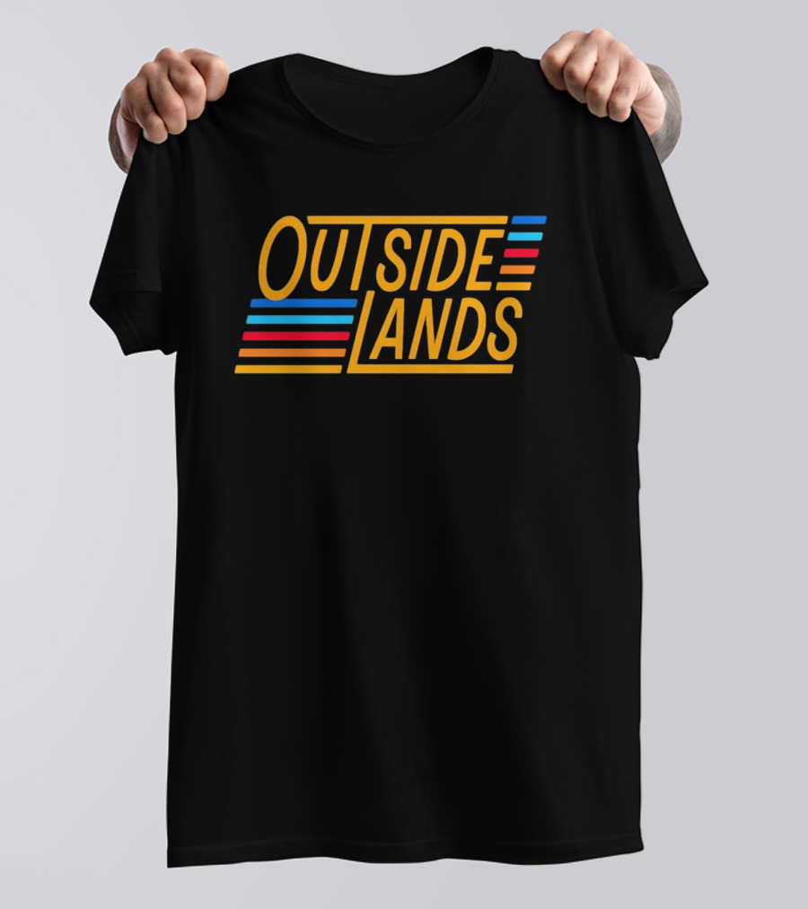 OUTSIDE LANDS Music And Arts Festival Stripes Retro Colorful T-Shirt