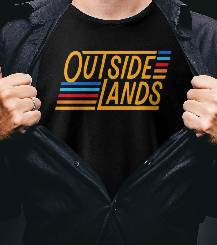 OUTSIDE LANDS Music And Arts Festival Stripes Retro Colorful T-Shirt