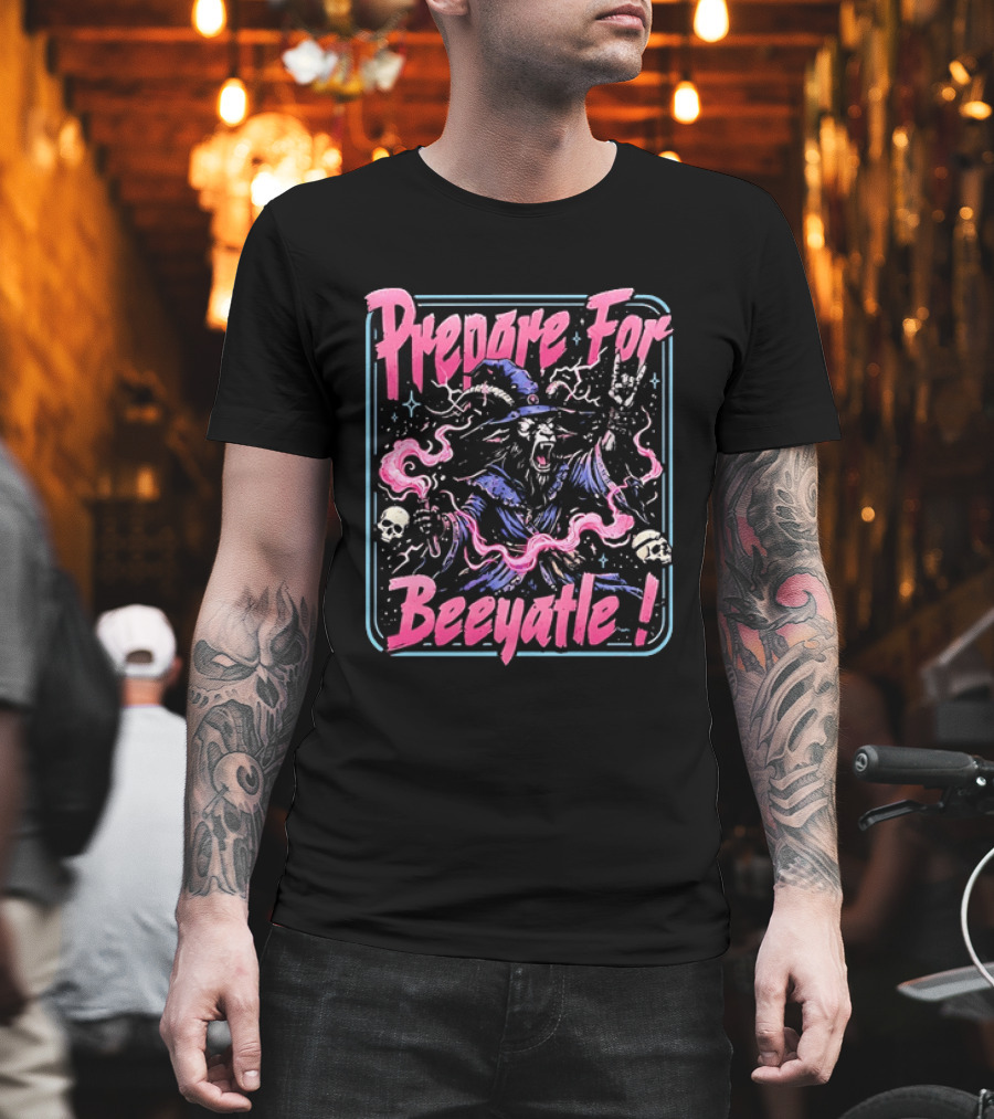 Prepare For Beeyatle Goat Wizard Metal Magic Skulls T-Shirt
