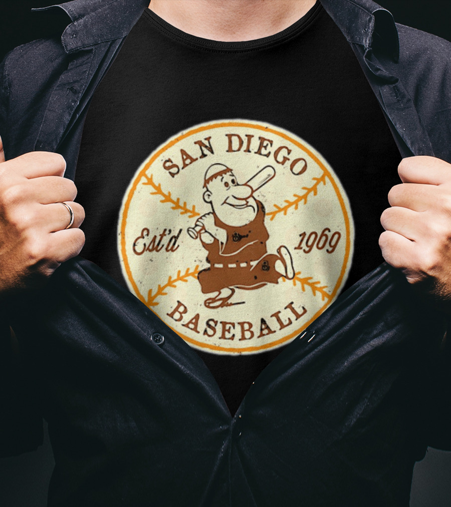 San Diego Padres Swinging Friar Est’d 1969 T-Shirt