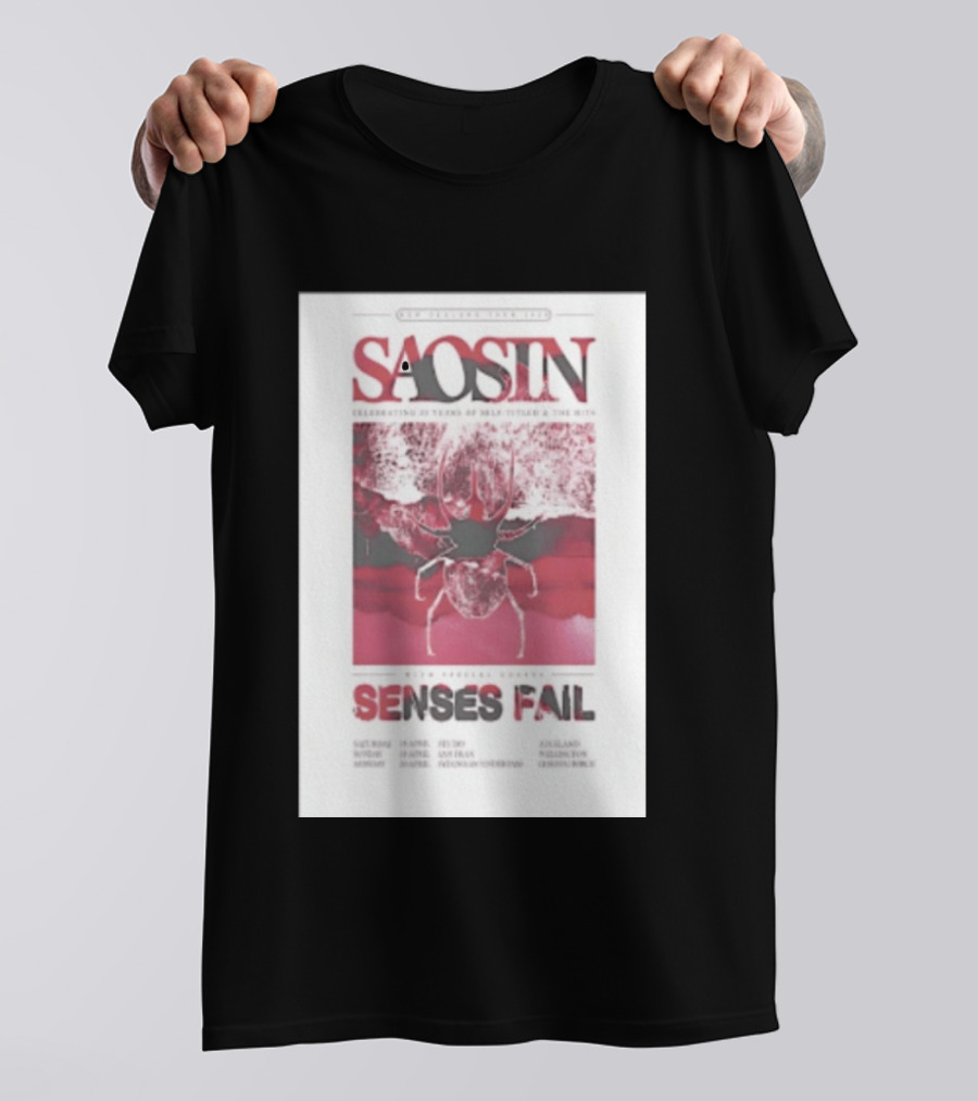 Saosin Sense Fail 2026 New Zealand Tour T-Shirt