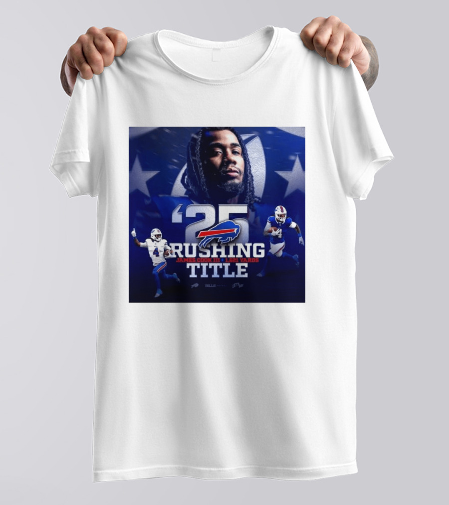 25 Rushing Buffalo Football James Cook III 1621 Yards Title T-Shirt
