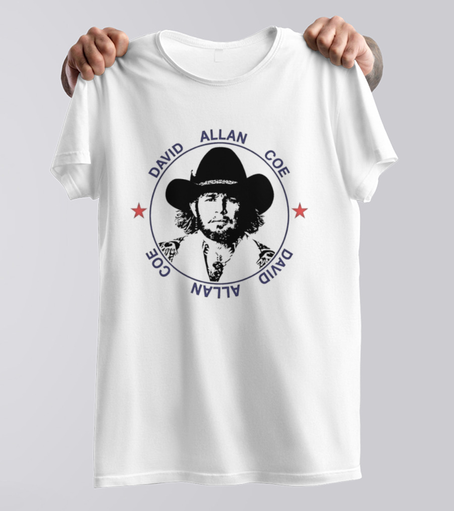 David Allan Coe Country Music Legend Vintage Cowboy Hat T-Shirt