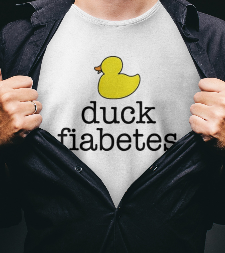 Duck Fiabetes Yellow Rubber Duck Diabetes Awareness T-Shirt