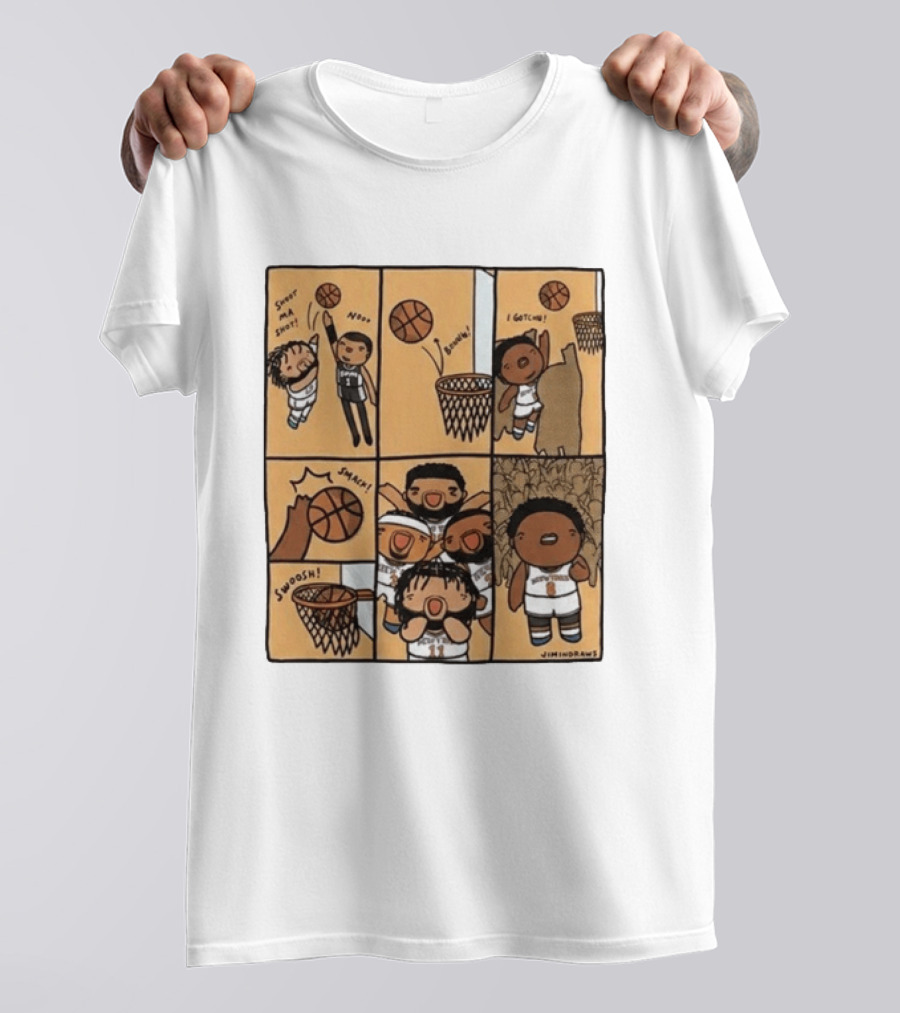 Karl Anthony Towns Jimindraws Knicks Shoot My Shot Basketball Comic T-Shirt