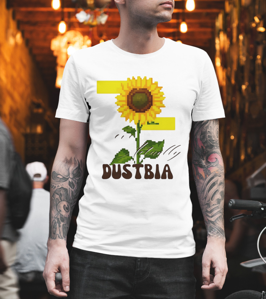 Love Actually Dustbia Pixel Sunflower T-Shirt