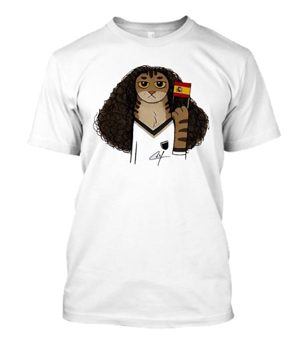 Marc Cucurella Cat Holding Spain Flag FC Barcelona T-Shirt