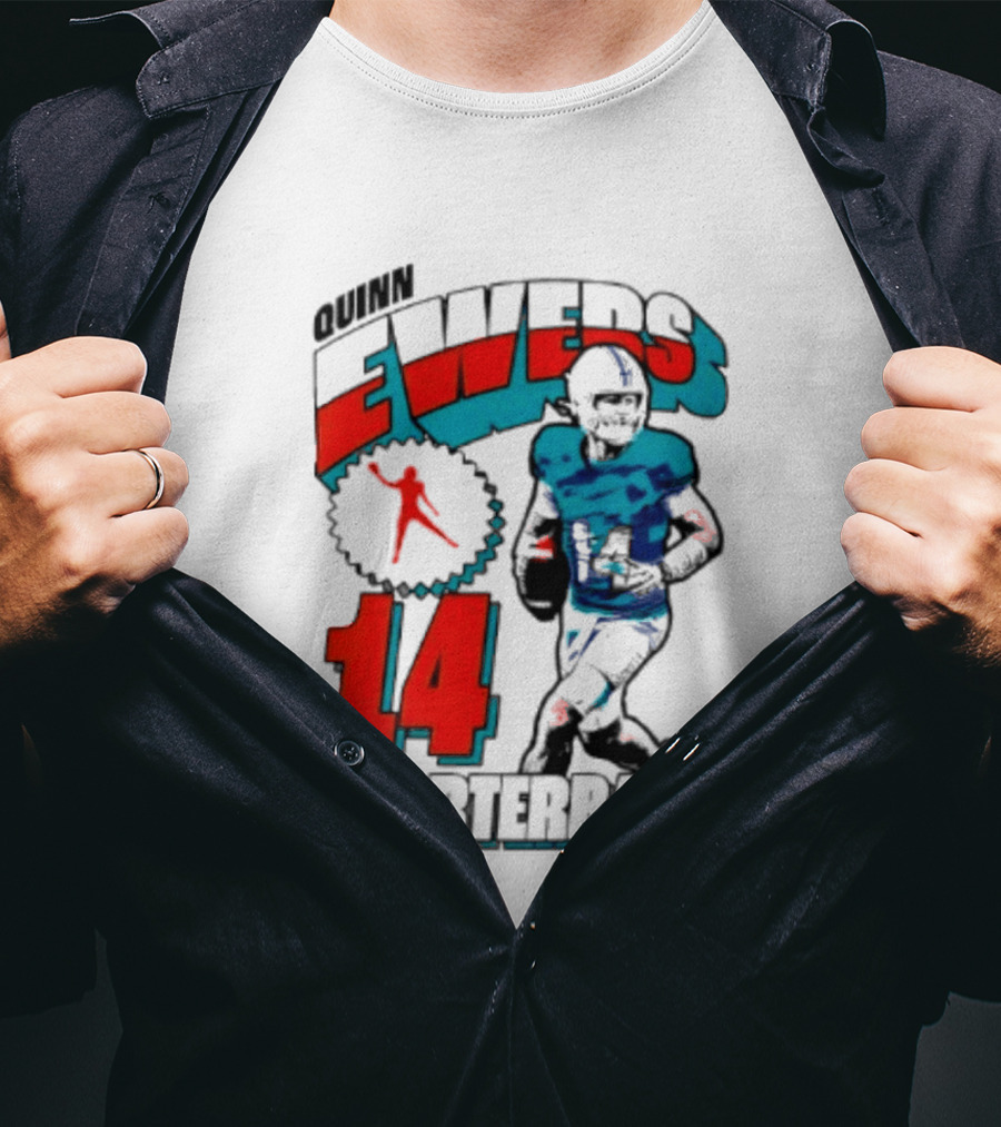 Quinn Ewers Miami Dolphins 14 Football Quarterback T-Shirt