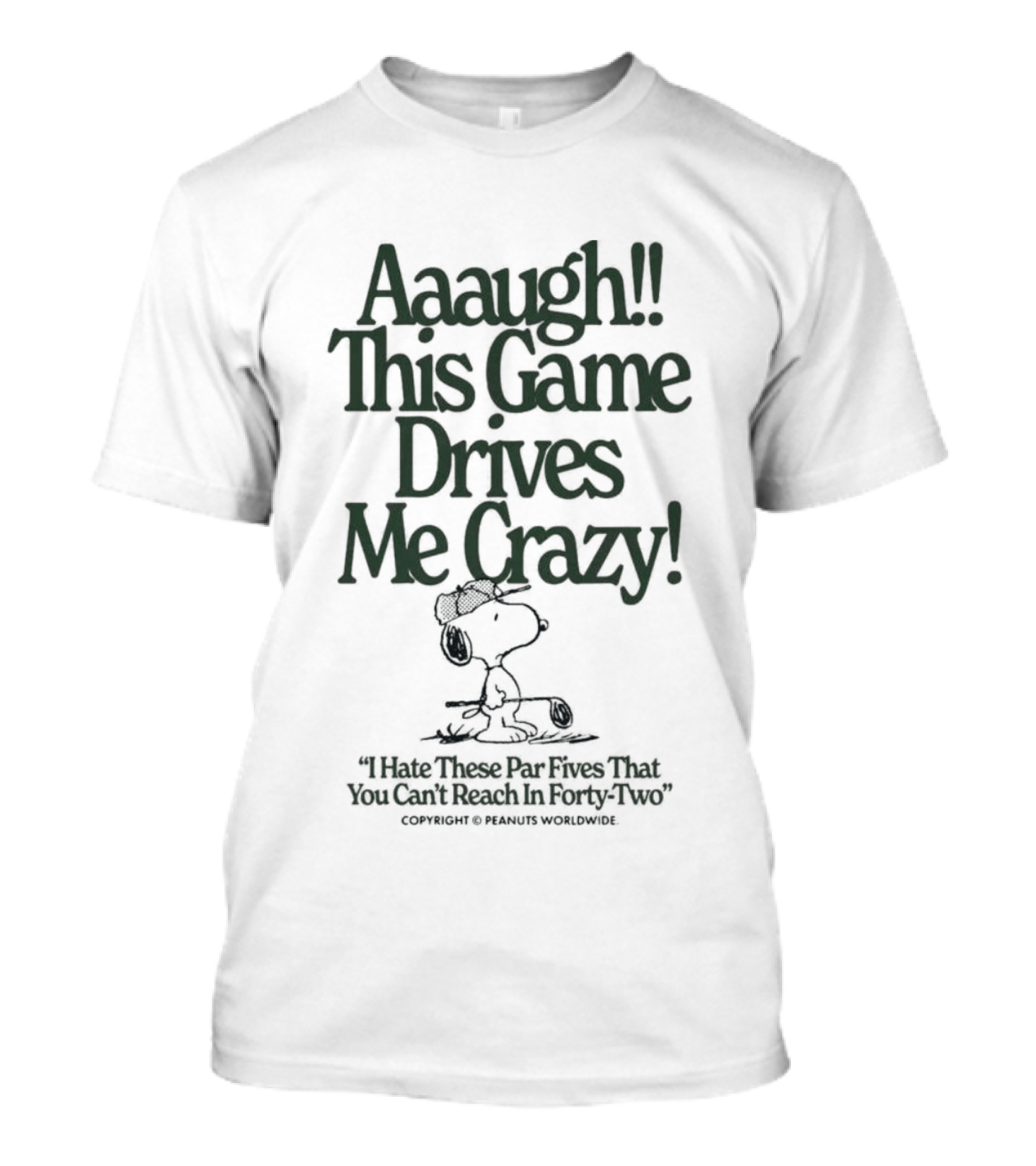 Aaaugh This Game Drives Me Crazy Peanuts Snoopy Charles M. Schulz T-Shirt
