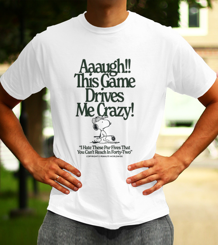 Aaaugh This Game Drives Me Crazy Peanuts Snoopy Charles M. Schulz T-Shirt