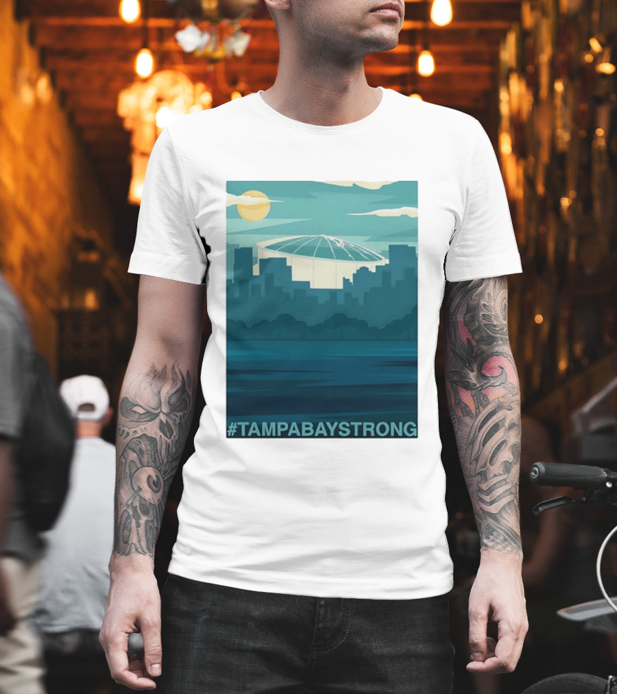Tampa Bay Strong Skyline Tropicana Field Hashtag T T-Shirt