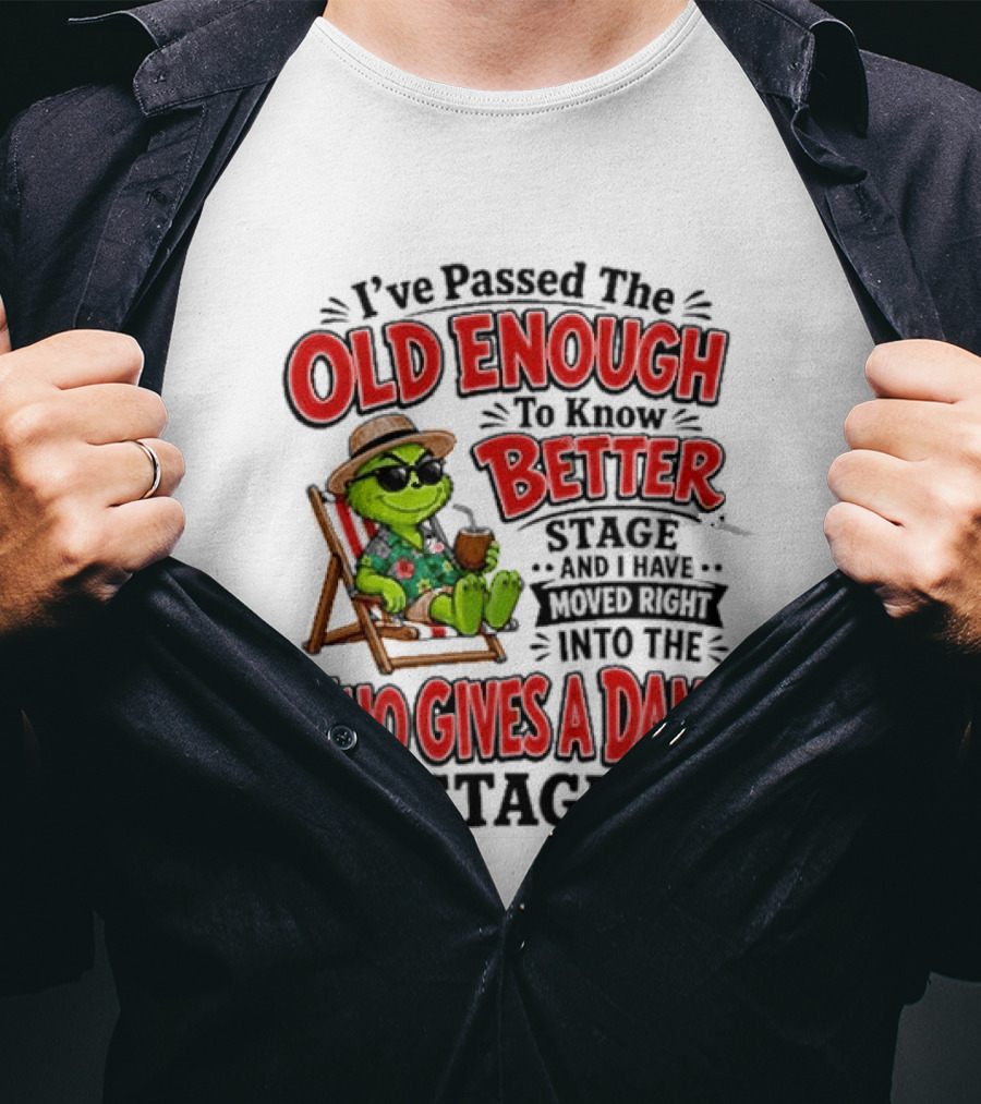 I've Passed Into The Grinch Old Enough To Know Better Who Gives A Damn Stage T-Shirt