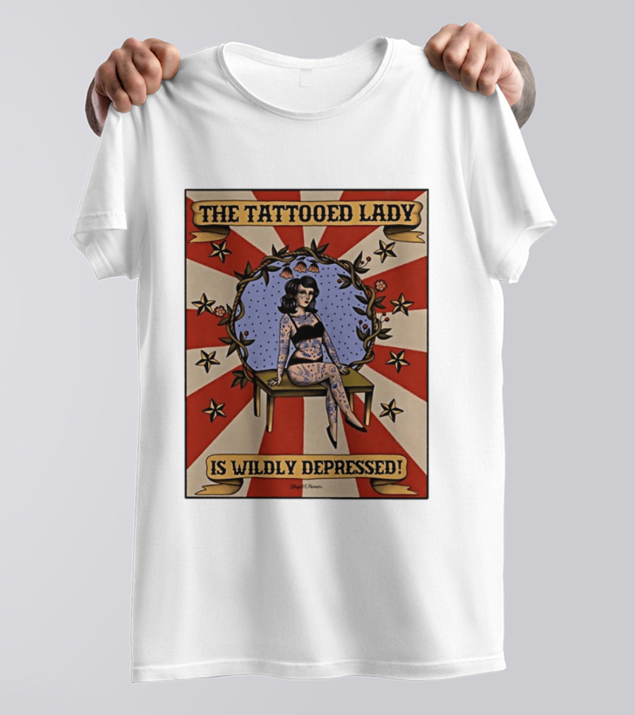 The Tattooed Lady Is Wildly Depressed Vintage Circus T-Shirt
