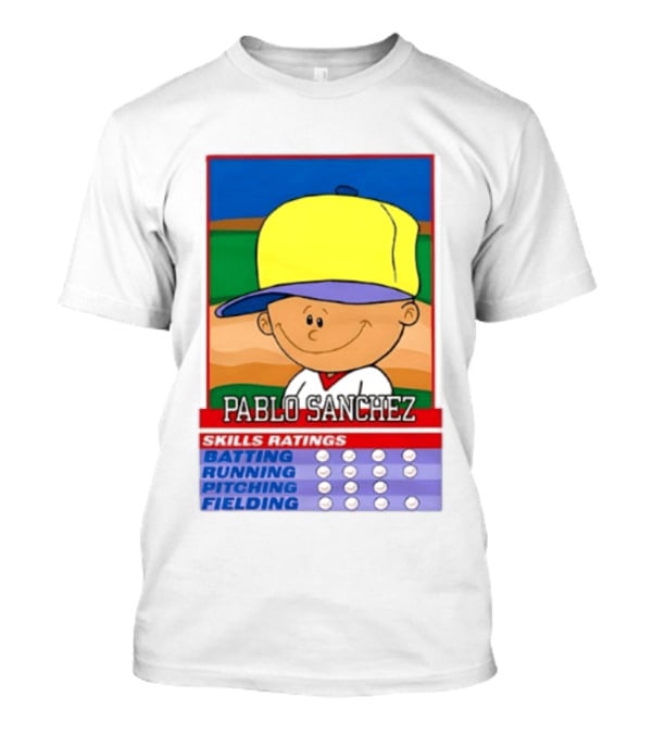 Trending Pablo Sanchez Skills Ratings Card Batting Running Pitching Fielding T-Shirt