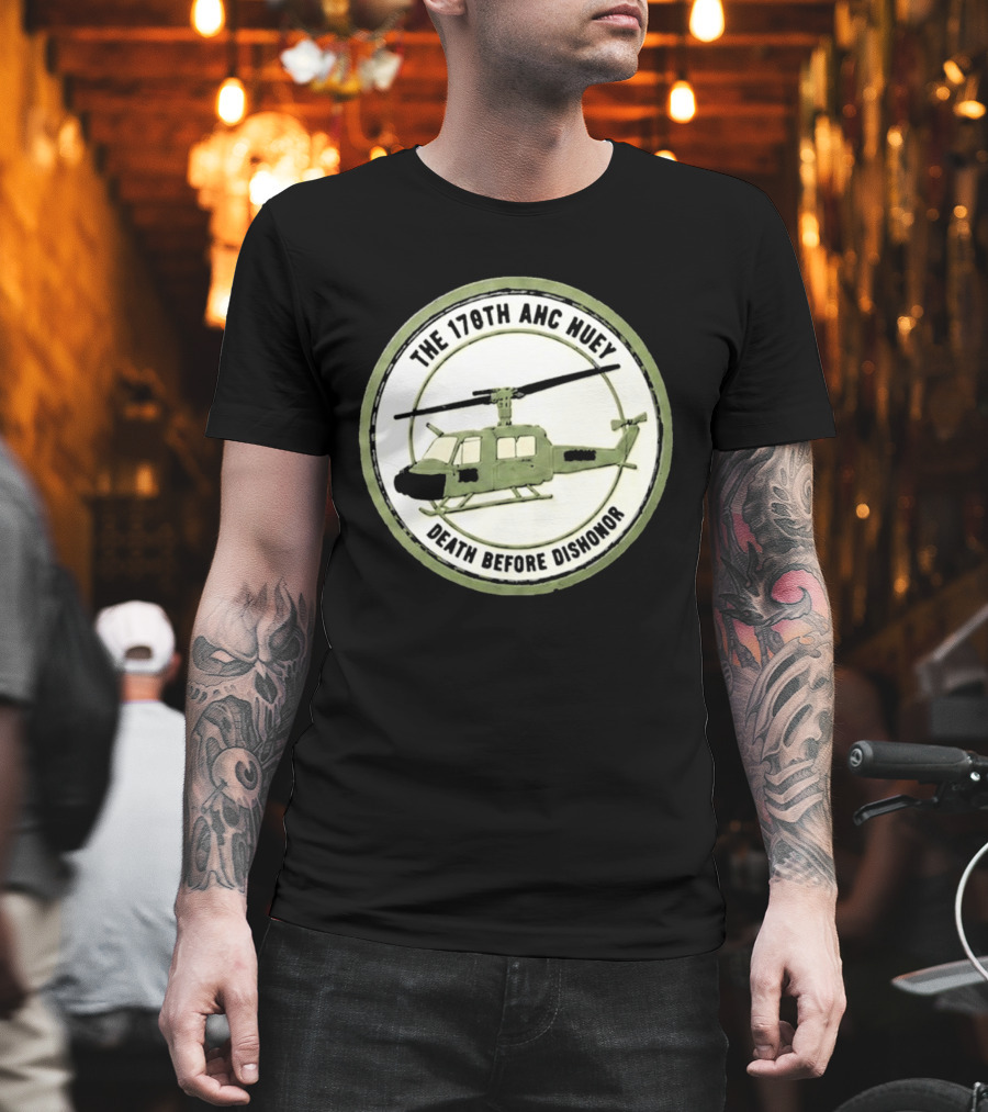 The 178th AHC Huey Death Before Dishonor Helicopter T-Shirt