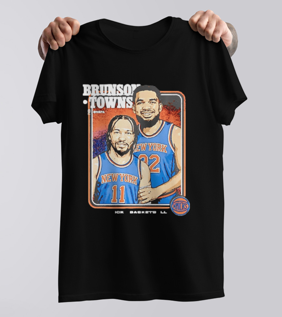 Brunson Towns NBA New York Knicks 11 32 Knicks Step Brothers T-Shirt