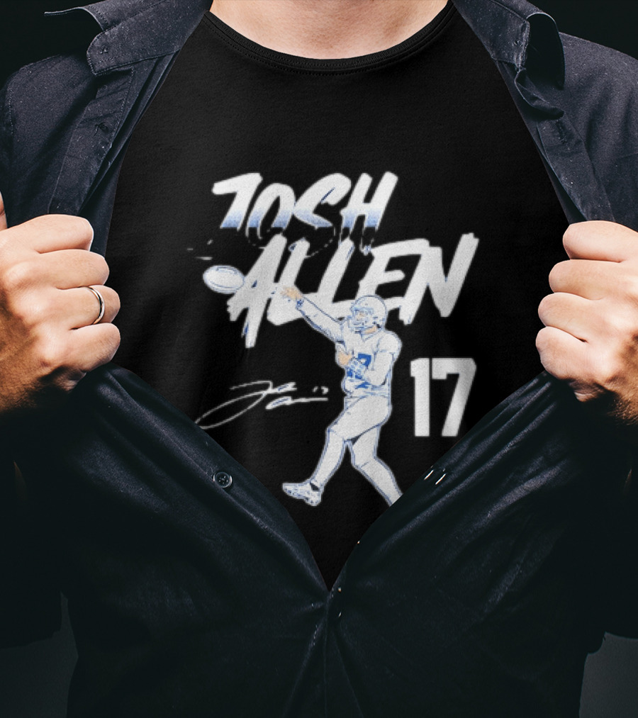 Josh Allen 17 Buffalo Bills Throwing T-Shirt