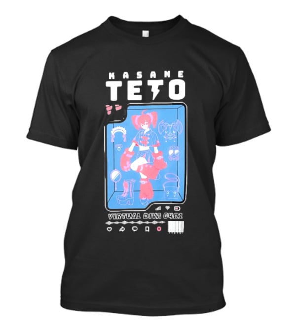 Kasane Teto Virtual Diva 0401 Vocaloid Anime Accessories And Outfit Collection T-Shirt