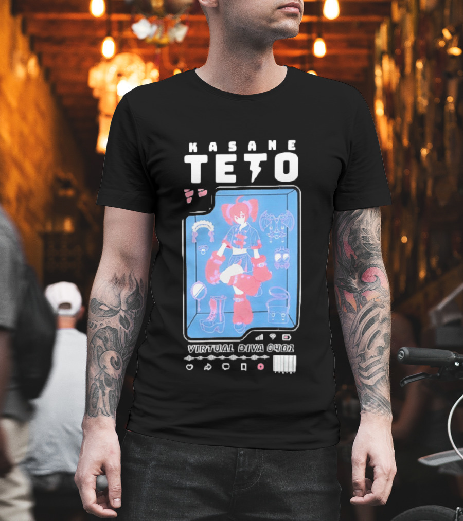 Kasane Teto Virtual Diva 0401 Vocaloid Anime Accessories And Outfit Collection T-Shirt