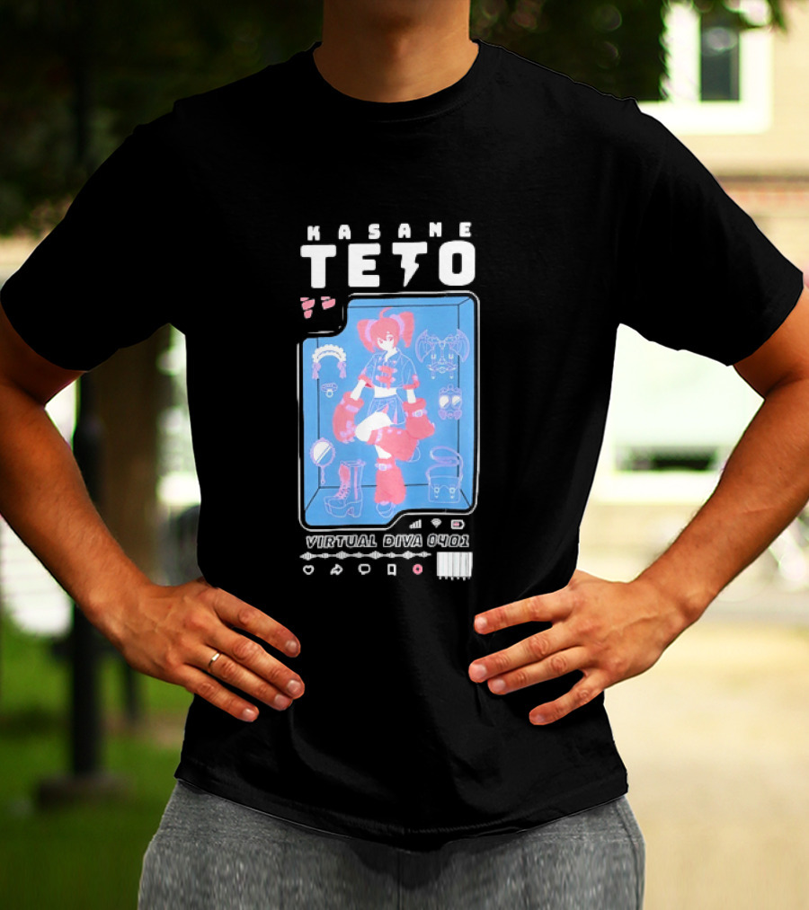 Kasane Teto Virtual Diva 0401 Vocaloid Anime Accessories And Outfit Collection T-Shirt