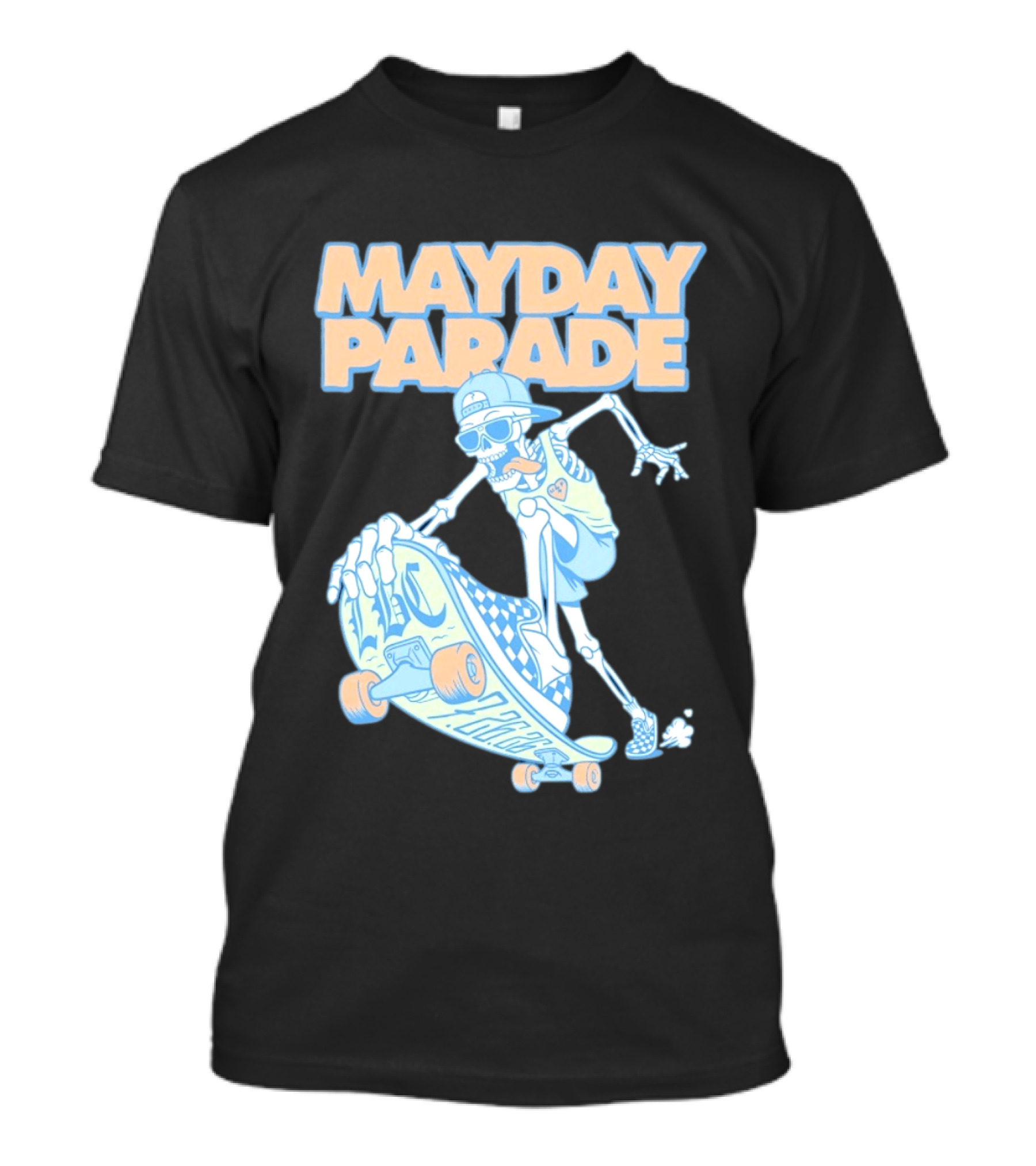 Mayday Parade Skeleton Skater With LBC 72626 Board T-Shirt