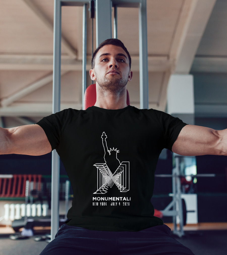 Monumental Tour New York July 4 2026 Live Music Event Statue Of Liberty T-Shirt