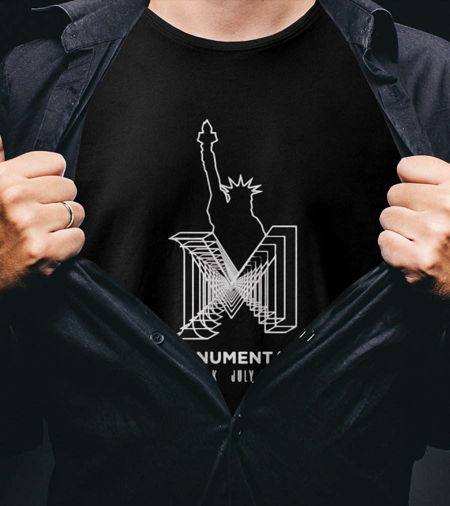 Monumental Tour New York July 4 2026 Live Music Event Statue Of Liberty T-Shirt